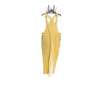 Realcomfort By Chadwicks Yellow 100% Linen Overalls 10 Adjustable Straps